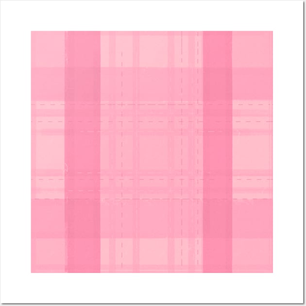 Pink plaid Wall Art by RoserinArt